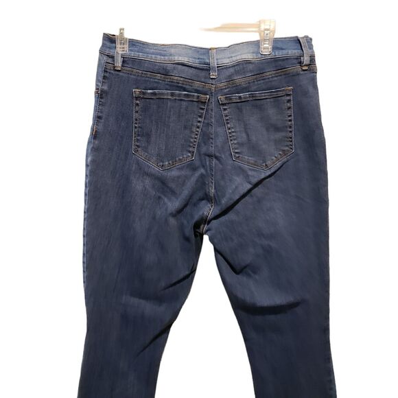 PacSun High-Rise Ankle Jegging Two-Tone Denim Frayed Hem Jeans Women's Size 32 - Picture 4 of 12